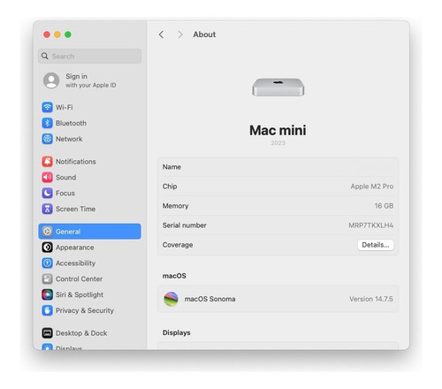 Apple Mac Mini 2023, M2 Pro, 16gb Ram, 512gb Ssd, Plata (Usado)