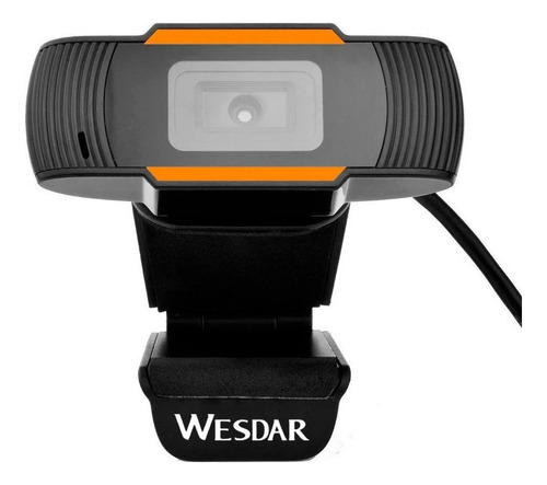 Cámara web Wesdar WD720 HD 30FPS color negro
