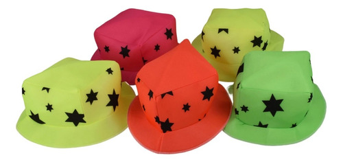 Gorro Sombrero Carnaval Carioca Fluo Estrella Espumina X1