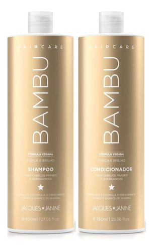 Shampoo + Condicionador Jacques Janine Hair Care Bambu 750ml
