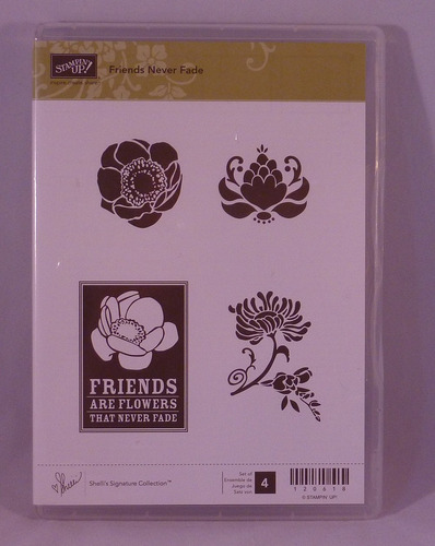 Stampin' Up Friends Never Fade Juego 4 Sello Decorativo Goma