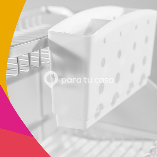 Imagen 5 de 10 de Secaplatos Escurridor Platos Y Cubiertos Aluminio Classic