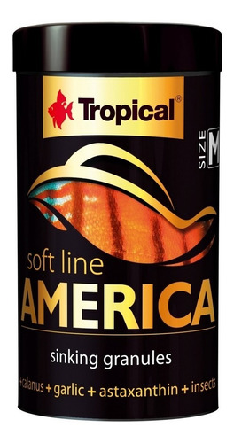 Ração Para Peixe Soft Line America Size M 150g Tropical
