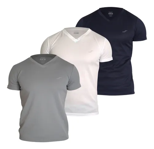 Paquete 3 Playeras Deportivas Fresca Ejercicio Gym Entrenar