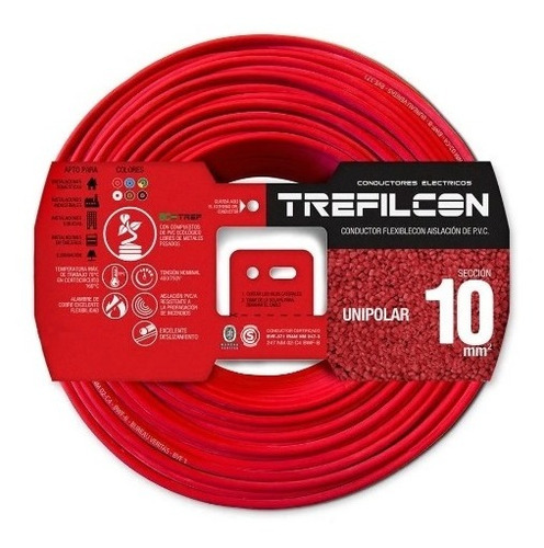 Cable Unipolar 10mm Trefilcon Normalizado X Metro