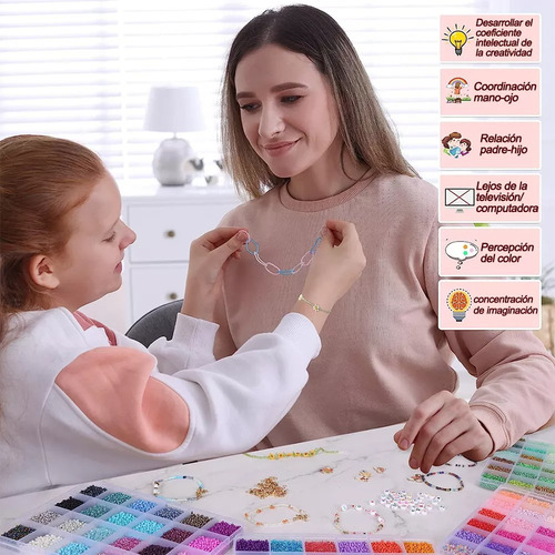 Juego De Abalorios De Bricolaje Para Hacer Pulseras 15000+