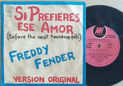 Freddy Fender - Si Prefieres Ese Amor Simple Vinilo Año 1979