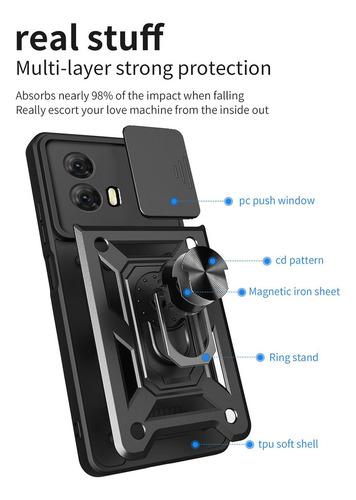 Funda Case Rude Use Para Moto G24 Power Carcasa + 10d Mica