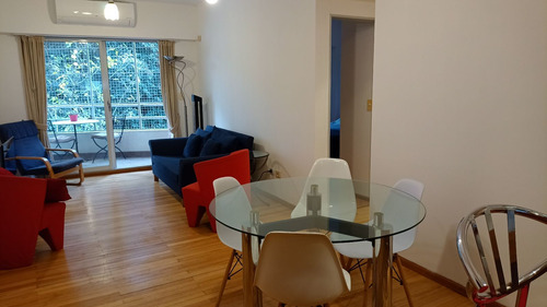 Departamento En Alquiler Amoblado 3 Ambientes En Belgrano Con Cochera