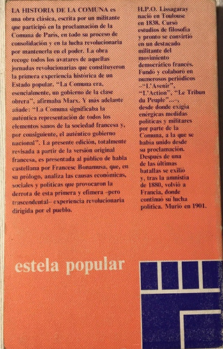 Libro Historia De La Comuna P. O. Lissagaray Edic Estela