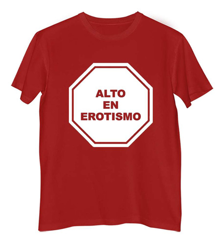 Remera Niño Color  Alto En Erotismo Octogono Comida Dieta