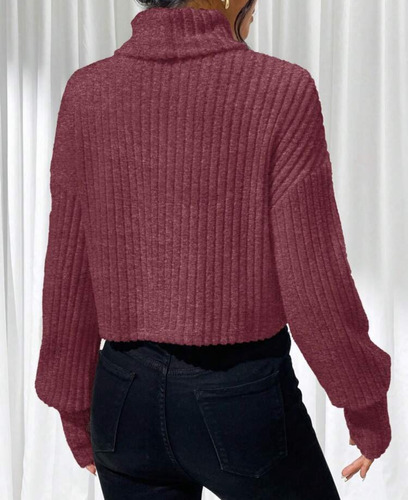 Sweater Cuello Alto Polera Shein Importado