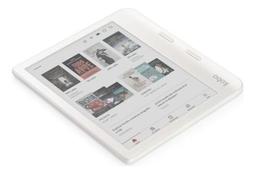 Lector E Reader Kobo Libra Colour Blanco Con Funda Beige