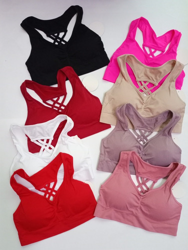 Imagen 2 de 6 de Top Deportivo Pack Brasier Deportivo Sostén Deportivo Pack3