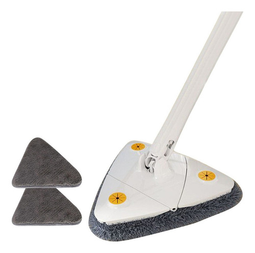 2 Adjustable Triangular Mop With 360 Degree Rotation.
