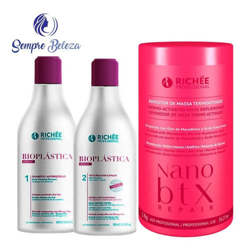 Richée Kit Progressiva Bioplástica + Repositor Nanobtx 1kg.