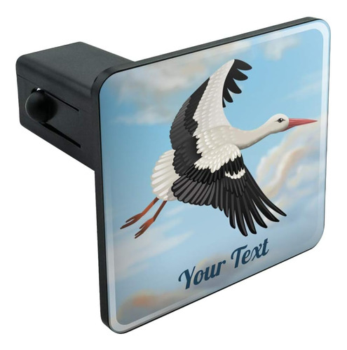 Personalized Custom 1 Line Stork Tow Trailer Hitch Cover Plu