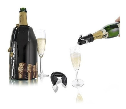 Imagen 1 de 3 de Champagne Set Essentials Vacu Vin En Caja De Regalo