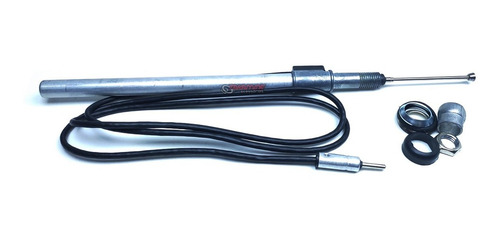 Imagem 3 de 4 de Antena Universal 4 Estágios Cromada Telescopica Vários Carro