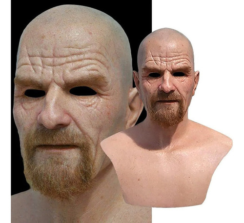 2022 Halloween Realistic Latex Old Man Mask