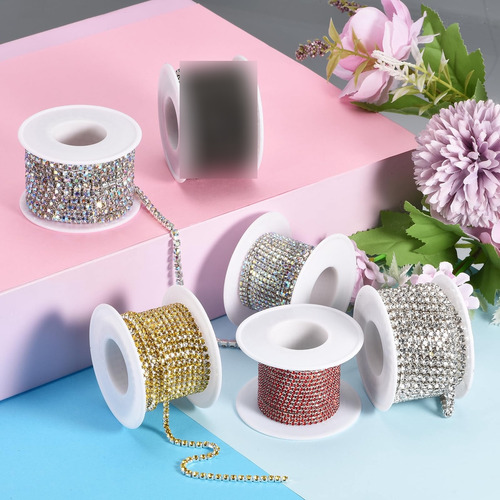 Uxcell Cadena De Diamantes De Imitación De Cristal De 5,5 Y