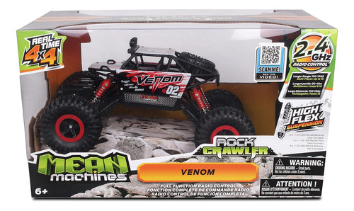 Nkok Mean Machines 1:16 2.4ghz Rc Rock Crawler Venom (rojo),