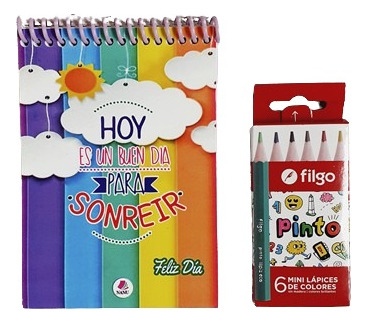 Anotador 10x14 Con Colores Día Del Niño Frases Pack X 15