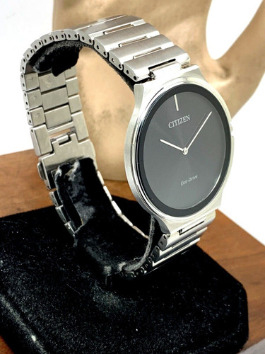Reloj Citizen Stiletto Ar3110-52e Unisex Original Color De La Correa Plateado Color Del Bisel Plateado Color Del Fondo Negro