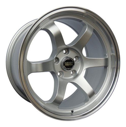 Roda Rays Te37 Aro 18x10 5x114 Offset 30 Grafite (2unidades) Prata Com Borda Polida