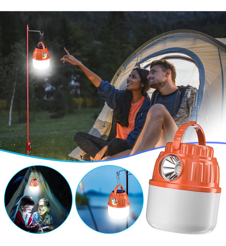 Lámpara Portátil 3d Para Acampar Al Aire Libre, Alimentada P