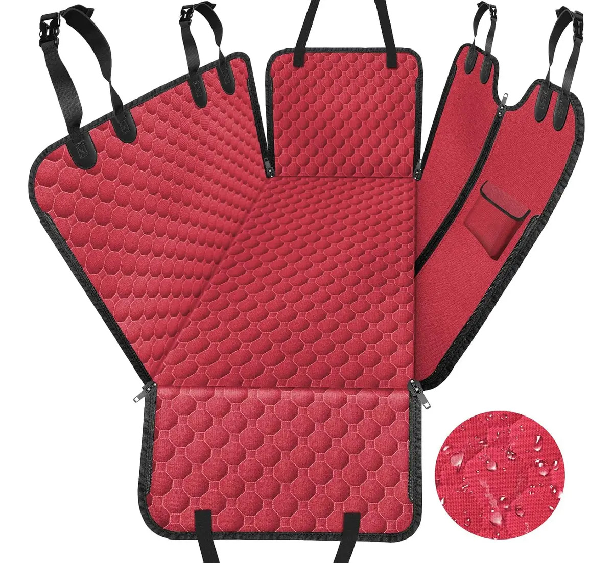 Cubre Asiento Para Perro Accesorios Para Autos Fundas Impermeable Mancro 6009 Rojo
