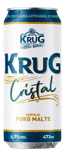 Cerveja Krug Bier Cristal Puro Malte Lata 473ml