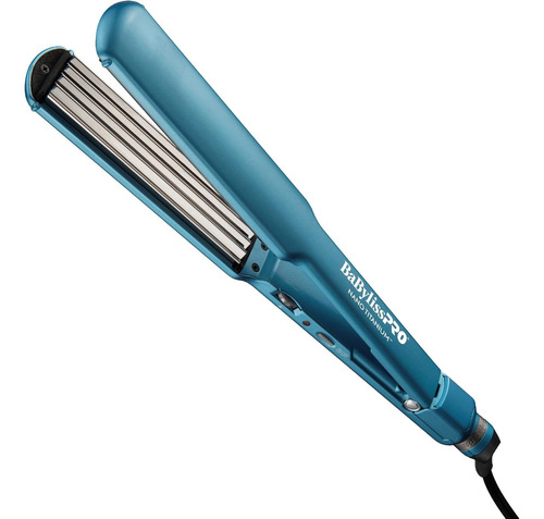 Plancha Frizadora Babyliss Pro Nano Titanium 4 Dientes Negro