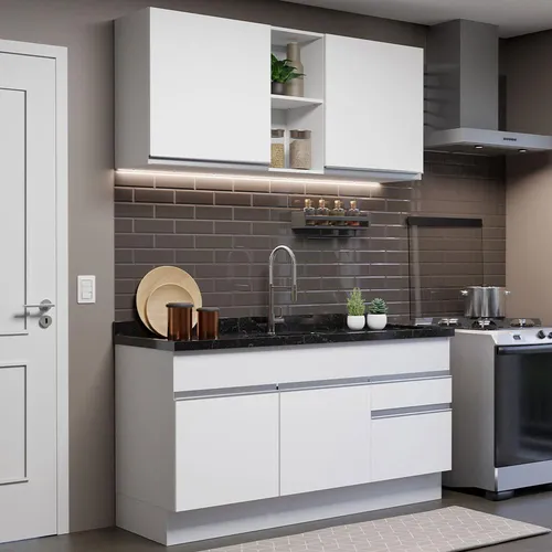 Armario De Cocina Compacta 150cm Glamy Madesa 02