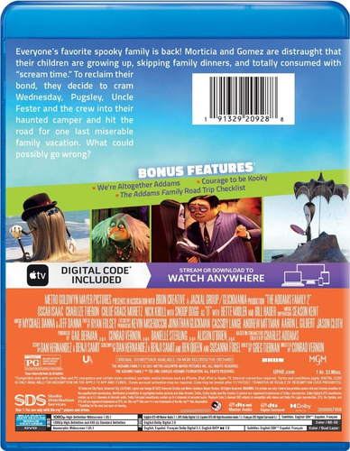 Blu-ray + Dvd The Addams Family 2 / Locos Addams 2 (2021)