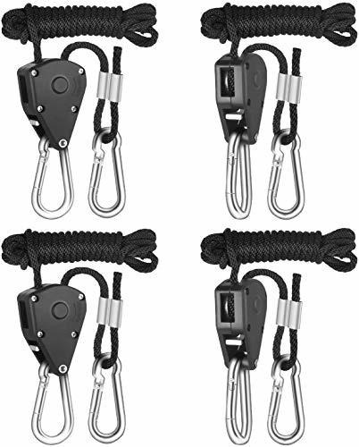 2 Pares De Clips De Cuerda Ajustables Y Resistentes De 1/8 P