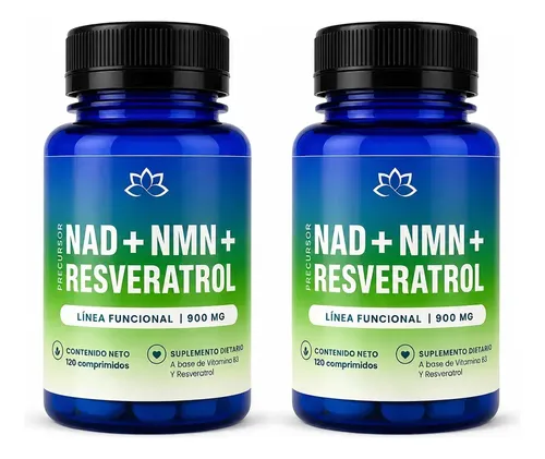 NAD + NMN + Trans Pack de 240 Comprimidos Nutraclinix Res Sin Sabor