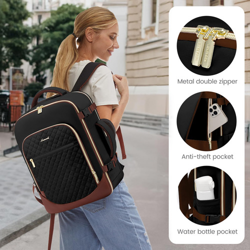Mochila De Viaje Par Amujer Black-brown Small 35l