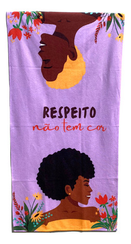 Toalha De Praia Brisa Estampada Tecido Atoalhado 69 X 140 Cm Respeito