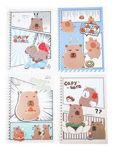 Capybara Box (incl. Caja) Set Papelería: Libreta Stickers...