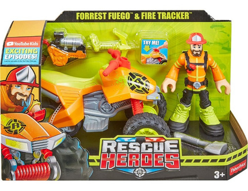 Rescue Héroes Forrest Fuego & Fire Tracker Fisher Price