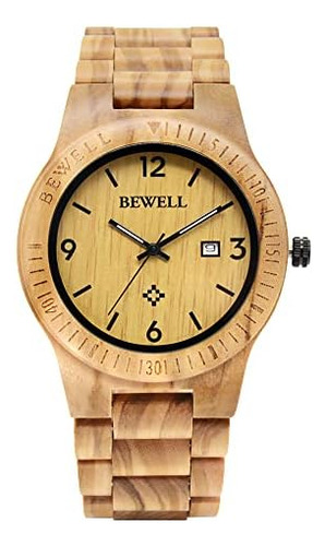 Bewell Zs-w086b Reloj De Madera Regalos Para Hombres De A De
