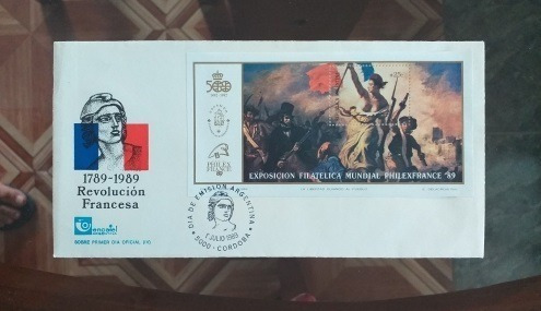 Sobre 1° Día. 1989. 200 Años Revolución Francesa. Hb 78.