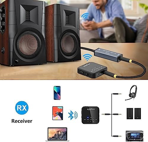 Eppfun Ak3046c Receptor Transmisor Bluetooth 5.2, Adaptador
