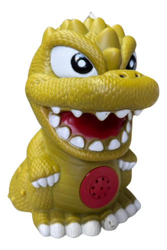 Cofre Infantil Dinossauro T-rex Fala Guarda Moeda E Dinheiro Cor Verde