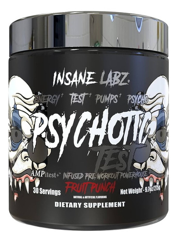 Psychotic Test Pre Entreno + Pro Hormonal - Insane Labz 