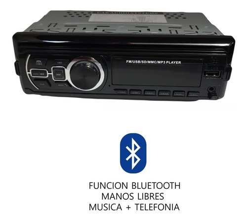 Autoestéreo para auto Souno AUTMOTIVA Bluetooth con USB, bluetooth y lector de tarjeta SD