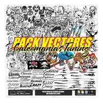 Comprar Pack Vectores De Calcomanias Tuning Marcas Corte Y Impresion