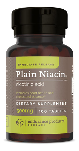 Endurance Products B3 Plain Niacin - 500 Mg De Vitamina B-3 