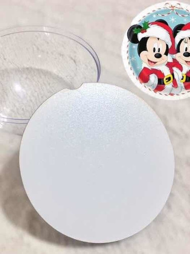 Imagen 9 de 10 de Adorno 1/2 Esfera 6cm Para Personalizar X 60 Unidades